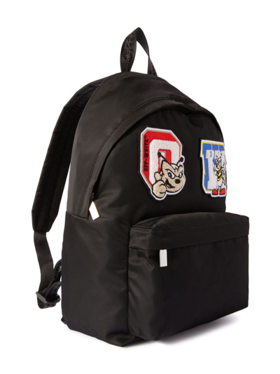 Off-white College Cotton Backpack In Black
