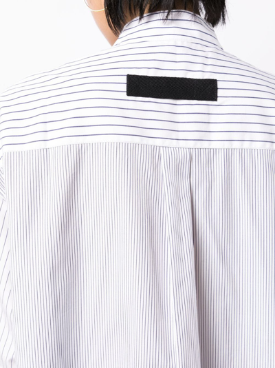 Shop Lee Mathews Rhodes Striped Cotton Shirt In White