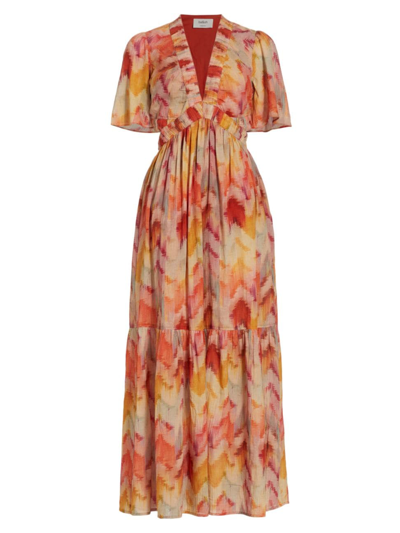 Shop Ba&sh Women's Axana Cotton Maxi Dress In Ocre