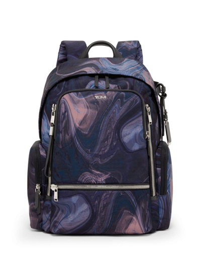 Shop Tumi Men's Voyageur Celina Backpack In Navy Liquid Print