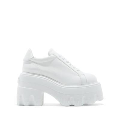 Shop Casadei Maxxxi Leather Sneakers - Woman Xxl Sole White 39
