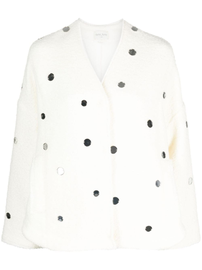 Shop Forte Forte Sequin-embellished Jacket In White