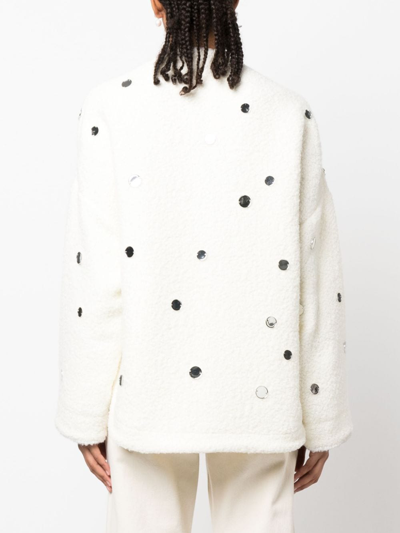 Shop Forte Forte Sequin-embellished Jacket In White