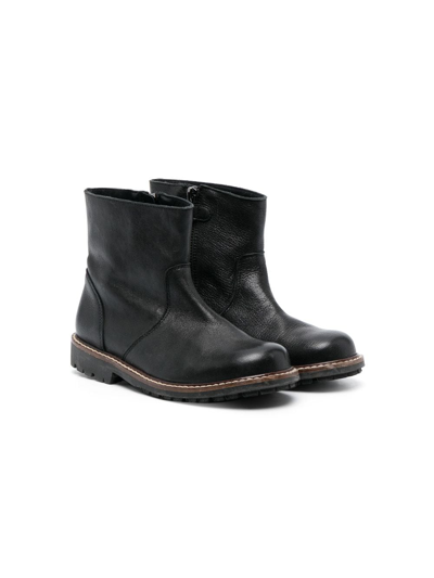Shop Bonpoint Santiag Leather Boots In Black