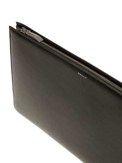 Shop Bally Banque Necessaire Leather Laptop Bag In Black