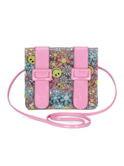 Shop Iscream Girl's Daisy Smiles Buckle Bag In Pink