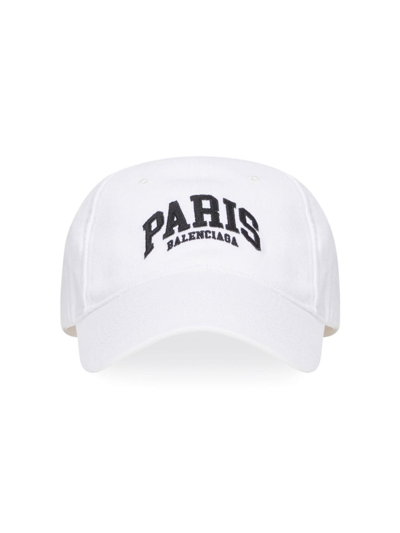 Shop Balenciaga Men's Cities Paris Cap In White