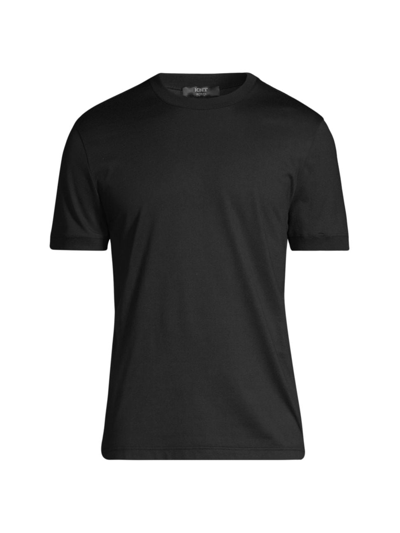 Shop Knt By Kiton Men's Cotton Crewneck T-shirt In Black