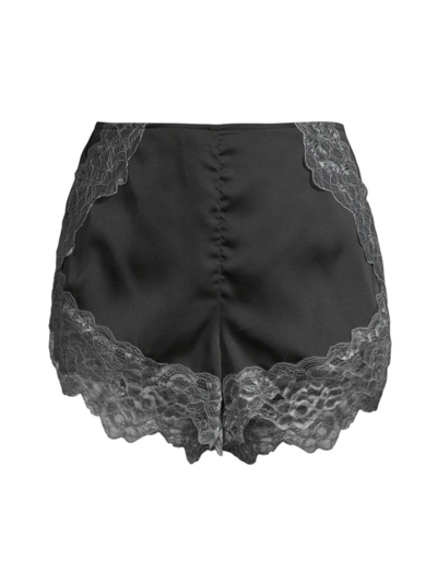 Shop Free People Women's Moonbeams Lace & Satin Shorts In Black