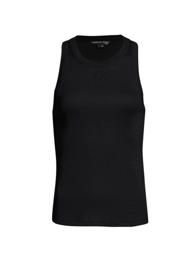Shop Veronica Beard Women's Jordyn Stretch-cotton Tank Top In Black