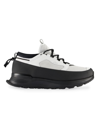 Shop Canada Goose Men's Glacier Trail Leather Low-top Sneakers In White Black