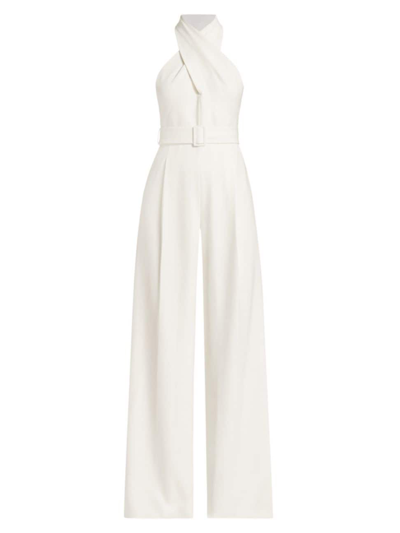 Shop A.l.c Women's Murphy Halter Belted Jumpsuit In White