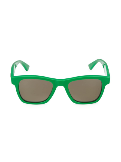 Shop Bottega Veneta Men's 51mm Square Sunglasses In Green