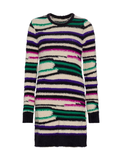 Shop Amur Women's Lorelle Teddy Knit Minidress In Multi Color Teddy