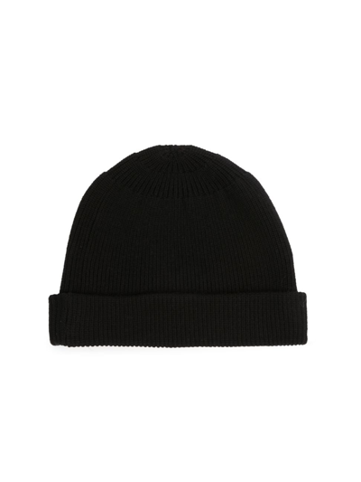 Shop Dries Van Noten Men's Pearl Stitch Wool Hat In Black