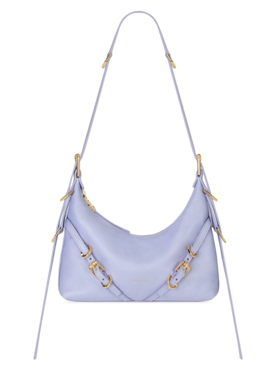 Shop Givenchy Women's Mini Voyou Bag In Leather In Lavender