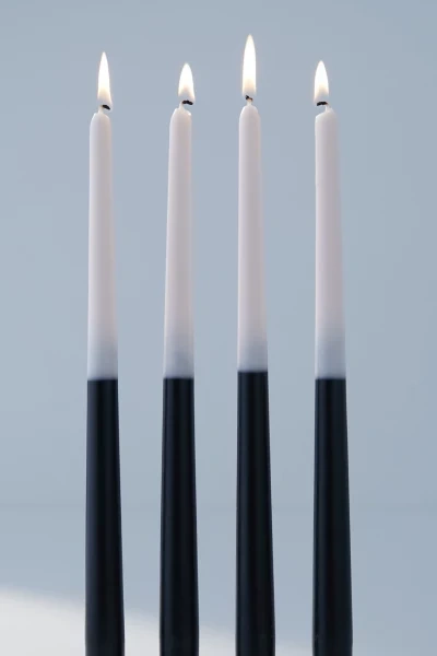 Shop Urban Outfitters Ombre Taper Candle Set In Black At