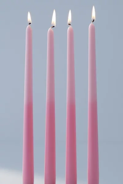 Shop Urban Outfitters Ombre Taper Candle Set In Pink At