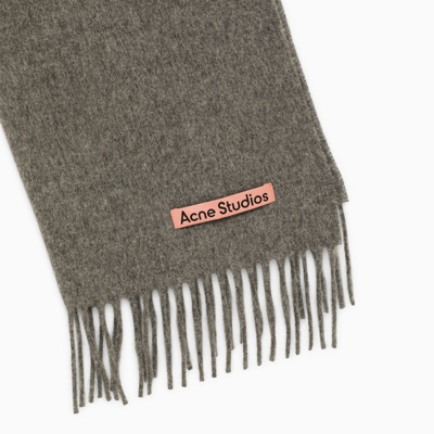 Shop Acne Studios Grey Scarf With Fringes Men In Gray
