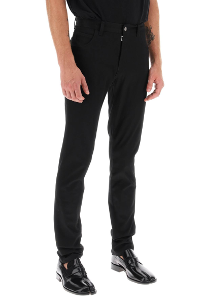 Shop Maison Margiela Five-pocket Skinny Jeans Men In Black
