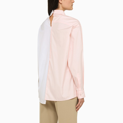 Shop Marni Asymmetrical Colour-block Cotton Shirt Women In White