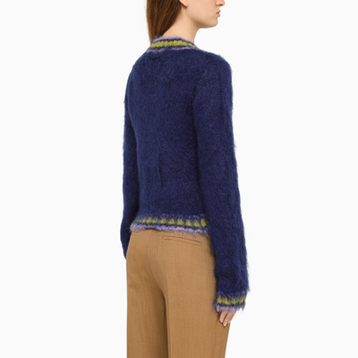 Shop Marni Royal Blue Mohair Sweater Women