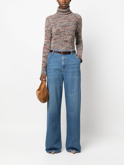 3x1 Wided-leg Cotton Jeans In 蓝色