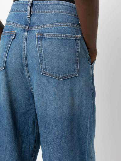 3x1 Wided-leg Cotton Jeans In 蓝色