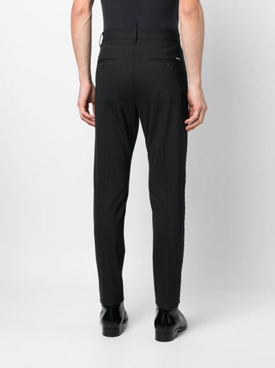 Dsquared2 Tailored Straight-leg Trousers In Black