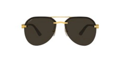 Shop Cartier Grey Pilot Mens Sunglasses Ct0275s 005 58