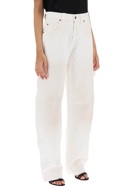 Shop Darkpark Audrey Cargo Jeans In Dirty White (white)