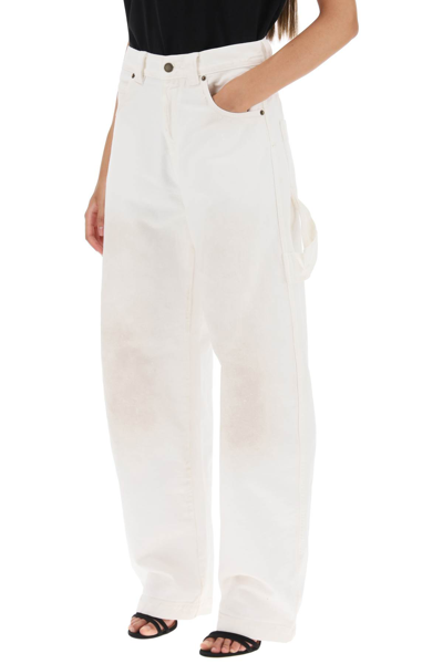 Shop Darkpark Audrey Cargo Jeans In Dirty White (white)