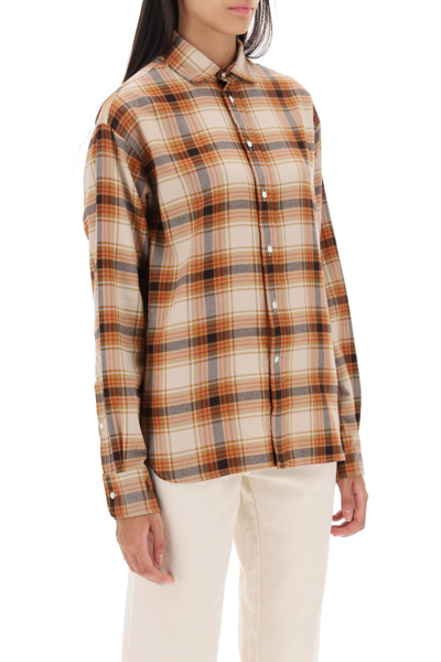 Shop Polo Ralph Lauren Check Flannel Shirt In Tan Multi Plaid (beige)