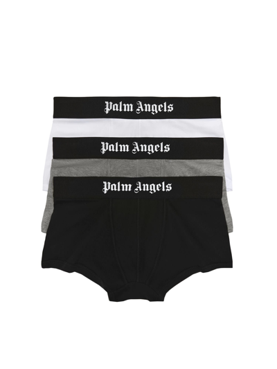 Shop Palm Angels Pack Of Three Boxers In Multicolor