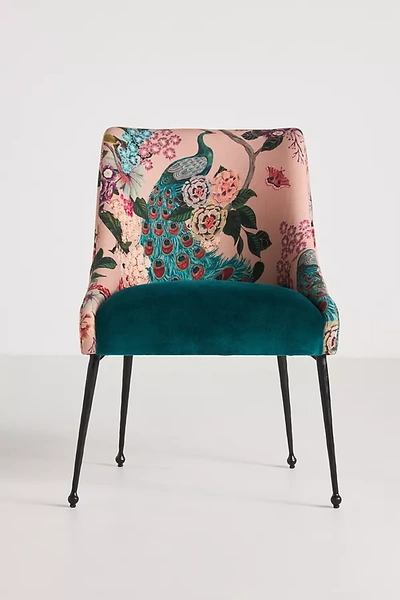Shop Anthropologie Bara Velvet Elowen Chair In Pink