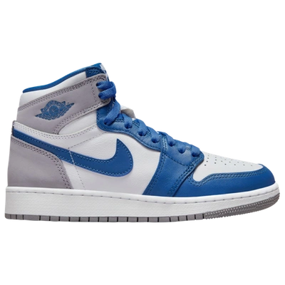 Shop Jordan Boys  Retro 1 High Og In Blue/white/grey