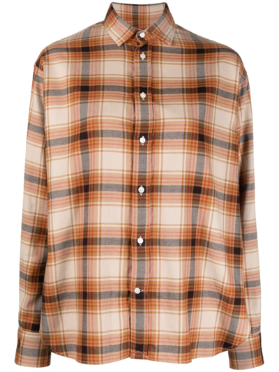 Shop Polo Ralph Lauren Plaid-check Pattern Shirt In Brown