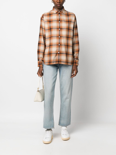Polo Ralph Lauren Plaid-check Pattern Shirt In Brown