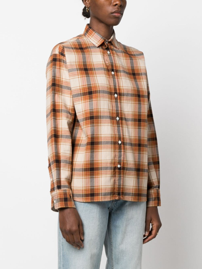 Shop Polo Ralph Lauren Plaid-check Pattern Shirt In Brown