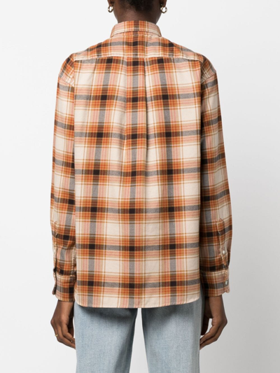Polo Ralph Lauren Plaid-check Pattern Shirt In Brown