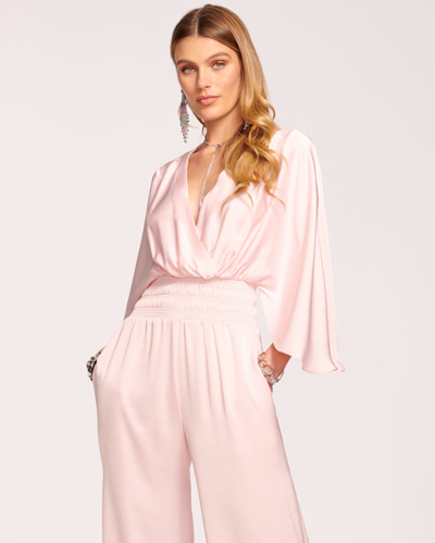 Shop Ramy Brook Cheri Wide Leg Jumpsuit In Candy Pink