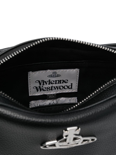 Shop Vivienne Westwood Anna Orb-plaque Crossbody Bag In Black