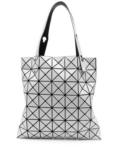 Shop Bao Bao Issey Miyake Lucent Geometric-panelled Tote Bag In White