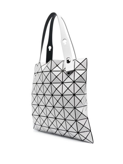 Shop Bao Bao Issey Miyake Lucent Geometric-panelled Tote Bag In White