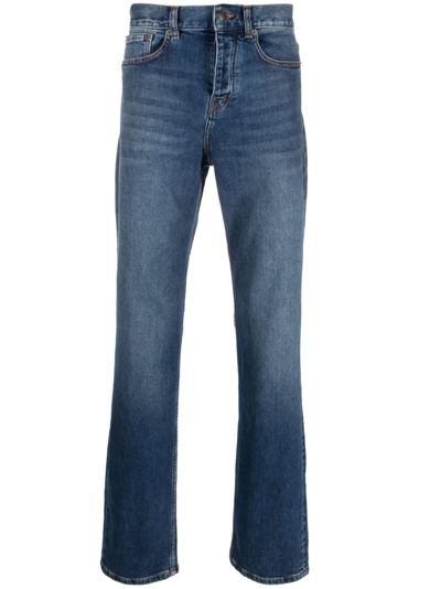 Shop Zadig & Voltaire Straight-leg Cotton Jeans In Blue