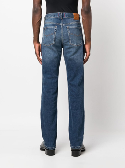 Shop Zadig & Voltaire Straight-leg Cotton Jeans In Blue