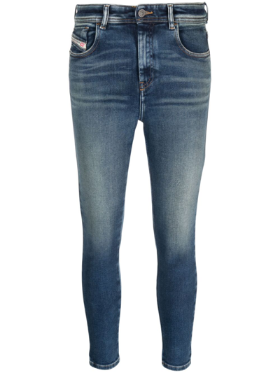 Shop Diesel Slandy Skinny-cut Jeans In Blue