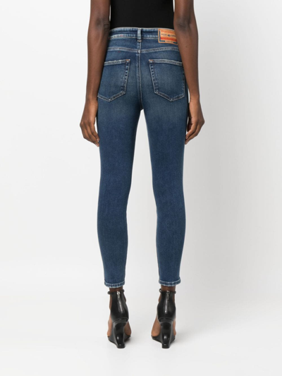 Shop Diesel Slandy Skinny-cut Jeans In Blue