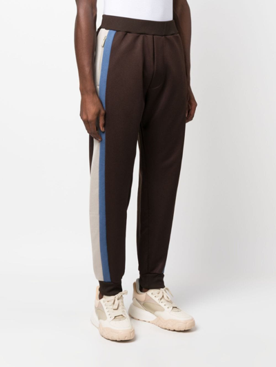 Shop Dsquared2 Colour-block Panel Track Pants In Braun