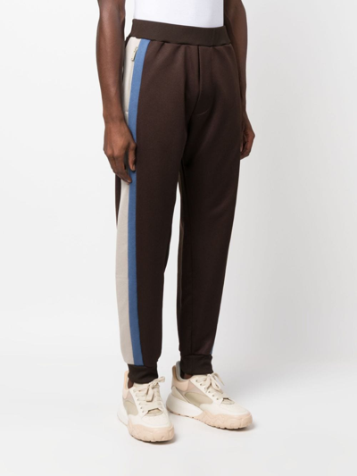 Dsquared2 Colour-block Panel Track Pants In Braun